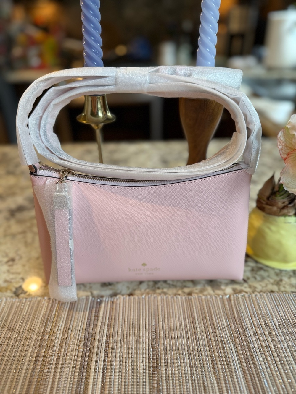 New kate spade new york Sadie Leather Crossbody In Chalk Pink #KE594